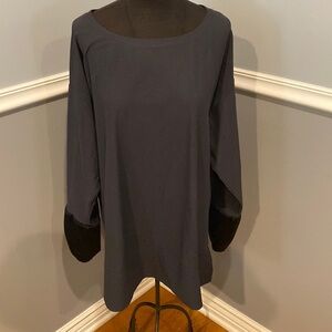 Eileen fisher mixed media sleeve tunic top